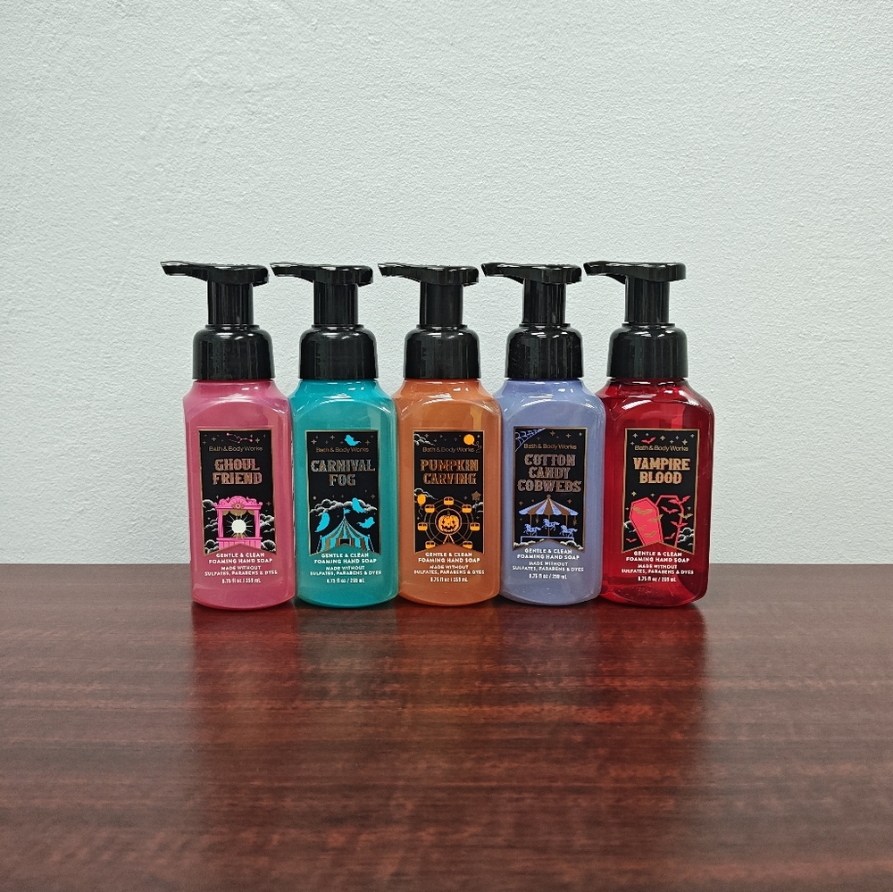 Bath & Body Works 5 Piece Halloween Foaming Hand Soap Sampler Bundle